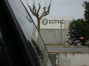 Motoradspiegelung BMW Service
